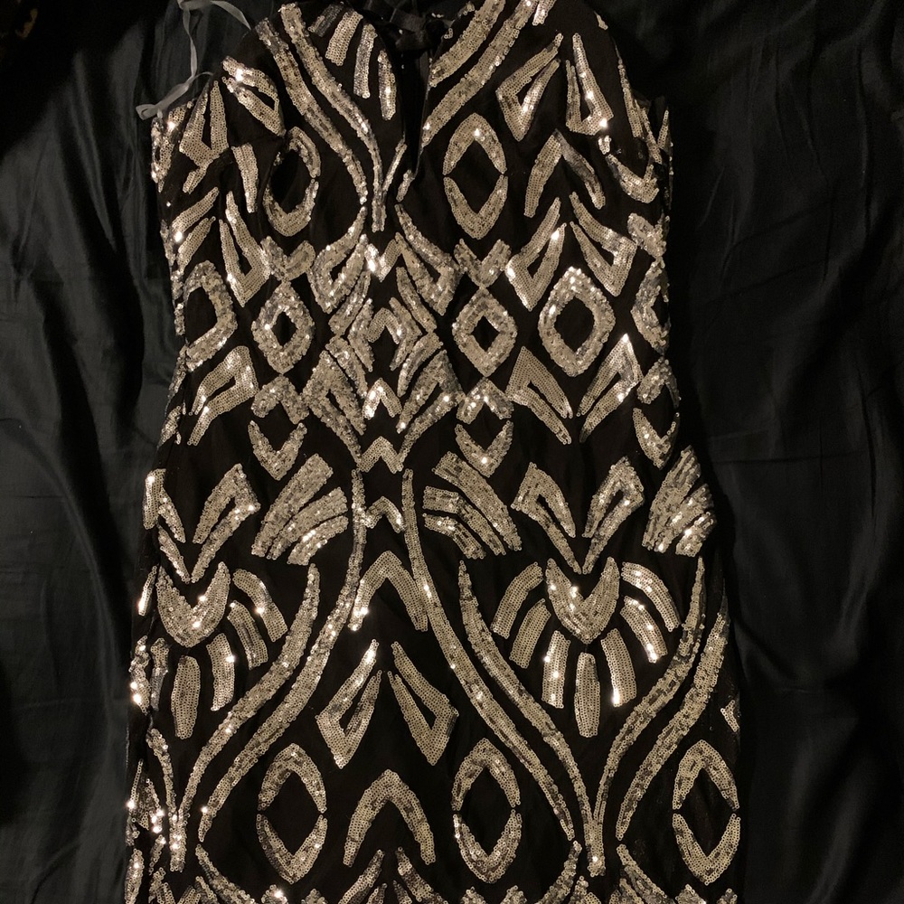 Black and silver dress